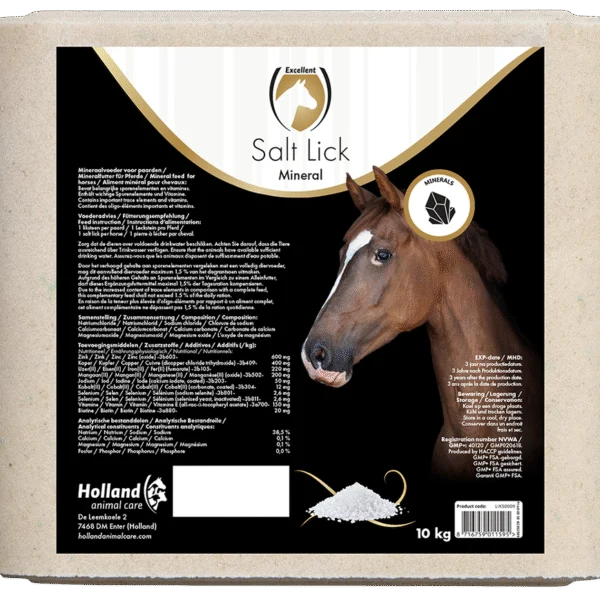 Mineral Salzleckstein für Pferde, 10 kg – Excellent Horse Salt Lick Mineral