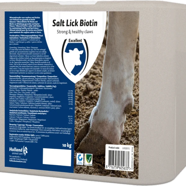 Leckstein mit Biotin für Rinder, 10 kg – Excellent Biotin