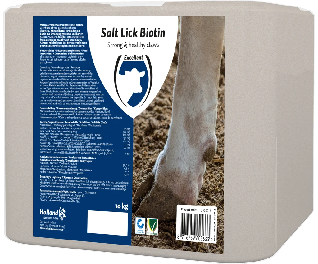 Leckstein mit Biotin für Rinder, 10 kg – Excellent Biotin – Bild 1