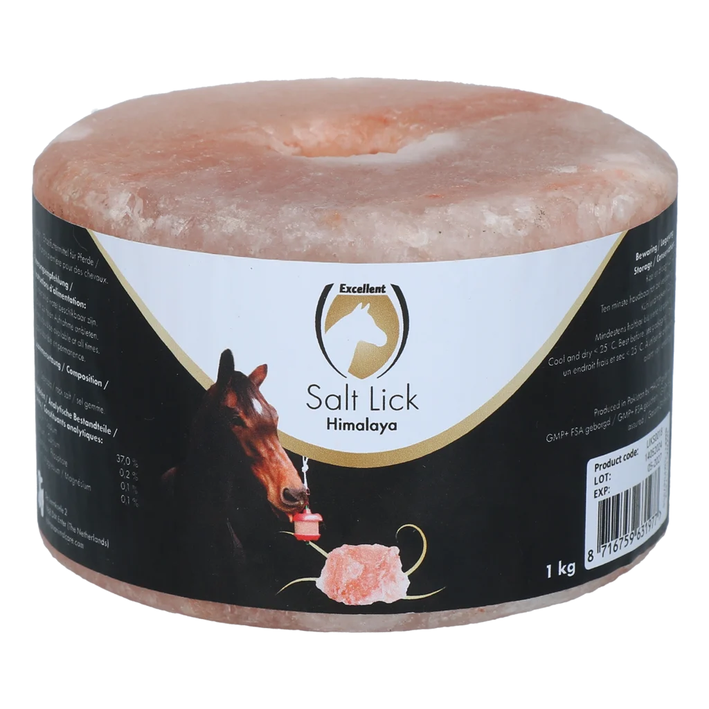 Salzleckstein aus Himalaya Salz für Pferde ohne Seil, 1 kg – Excellent Horse Salt Lick Himalaya – Bild 1