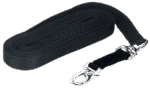 Longierleine, schwarz, mit Karabinerhaken, ca. 7,5 m – Bild 2