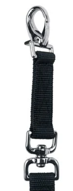 Longierleine, schwarz, mit Karabinerhaken, ca. 7,5 m