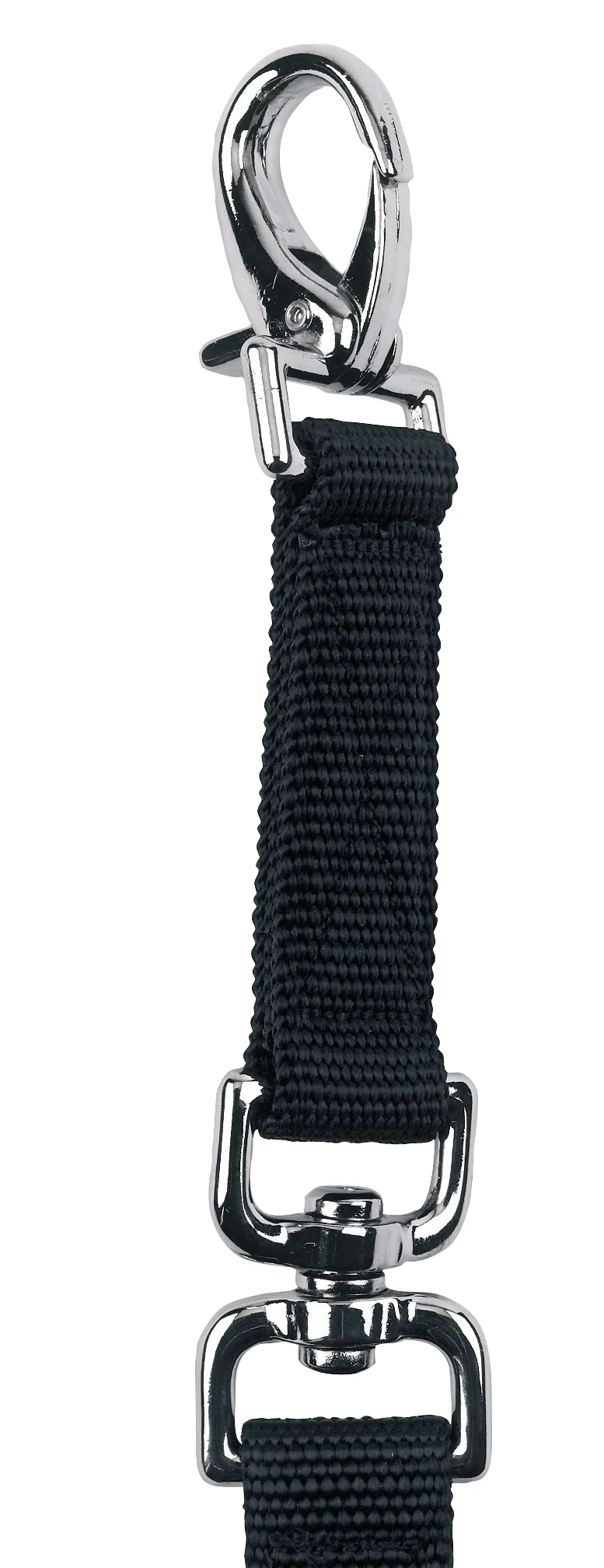 Longierleine, schwarz, mit Karabinerhaken, ca. 7,5 m – Bild 1