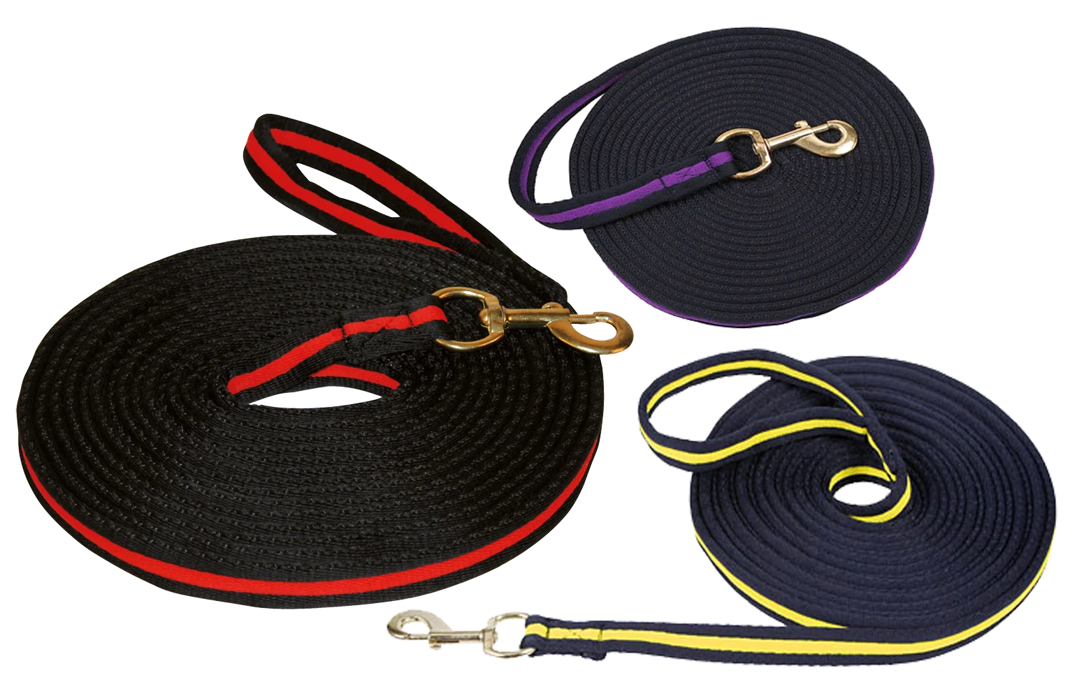 Longe mit weichem Griff und drehbarem Karabinerhaken, 8 m, Schwarz und Rot – Bild 4