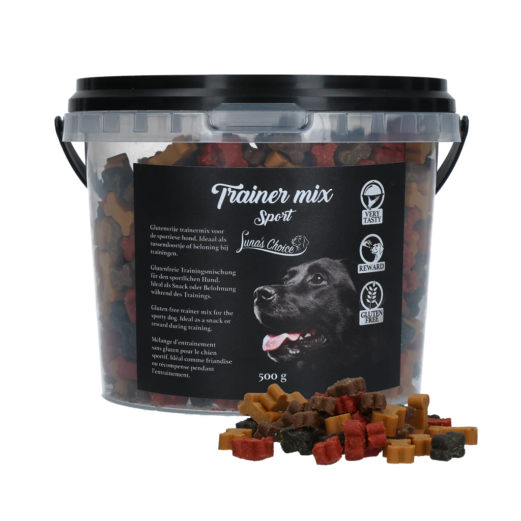 LUNA0043.png Trainingssnacks für Hunde, weich und glutenfrei, 500 g – Luna's Choice Trainer Mix Sport – Bild 1