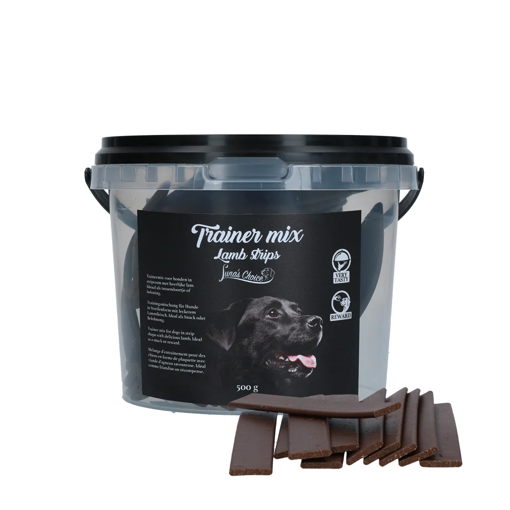 Trainingssnacks mit Lamm, weiche Streifen, 500 g – Luna's Choice Trainer Mix Lamb Strips – Bild 1