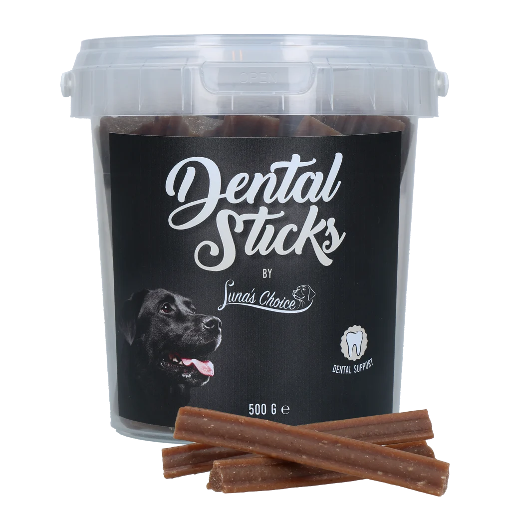 LUNA0060.png Kaustangen für Hunde, ohne Zuckerzusatz, 25 Stück, 500 g – Luna's Choice Dental Sticks – Bild 1