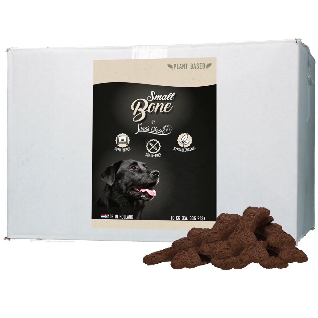 LUNA0110B.png Hundekekse, pflanzlich und getreidefrei, 10 kg – Luna's Choice Plant Based Snack Großpackung Bone Small – Bild 1