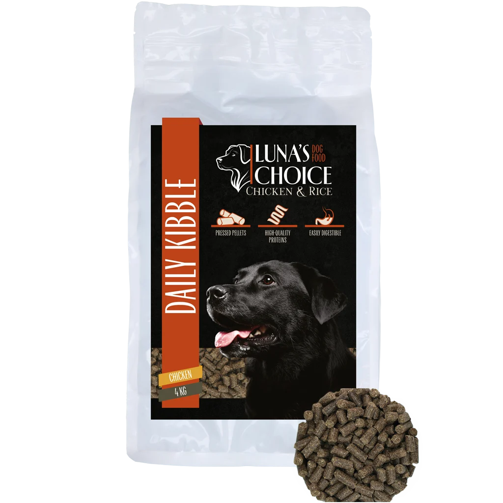 Gepresstes Hundefutter mit Huhn und Reis, 4 kg – Luna's Choice Adult Huhn/Reis – Bild 1