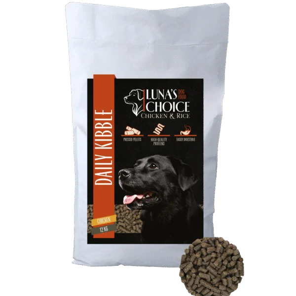 Kaltgepresstes Hundefutter mit Huhn und Reis, 12 kg – Luna's Choice Adult Kip/Rijst