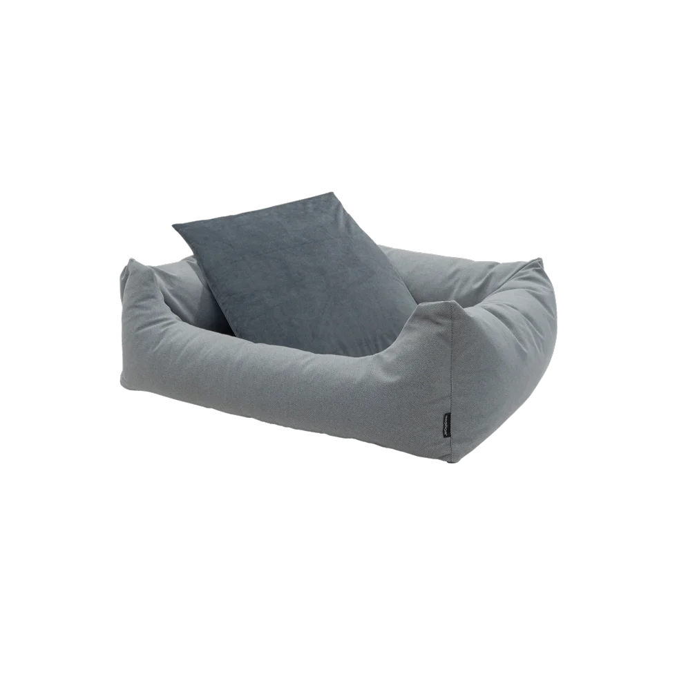 Hundebett mit erhöhten Rändern, Hellgrau S, 80 x 67 x 22 cm – Madison Manchester Pet Bed – Bild 2