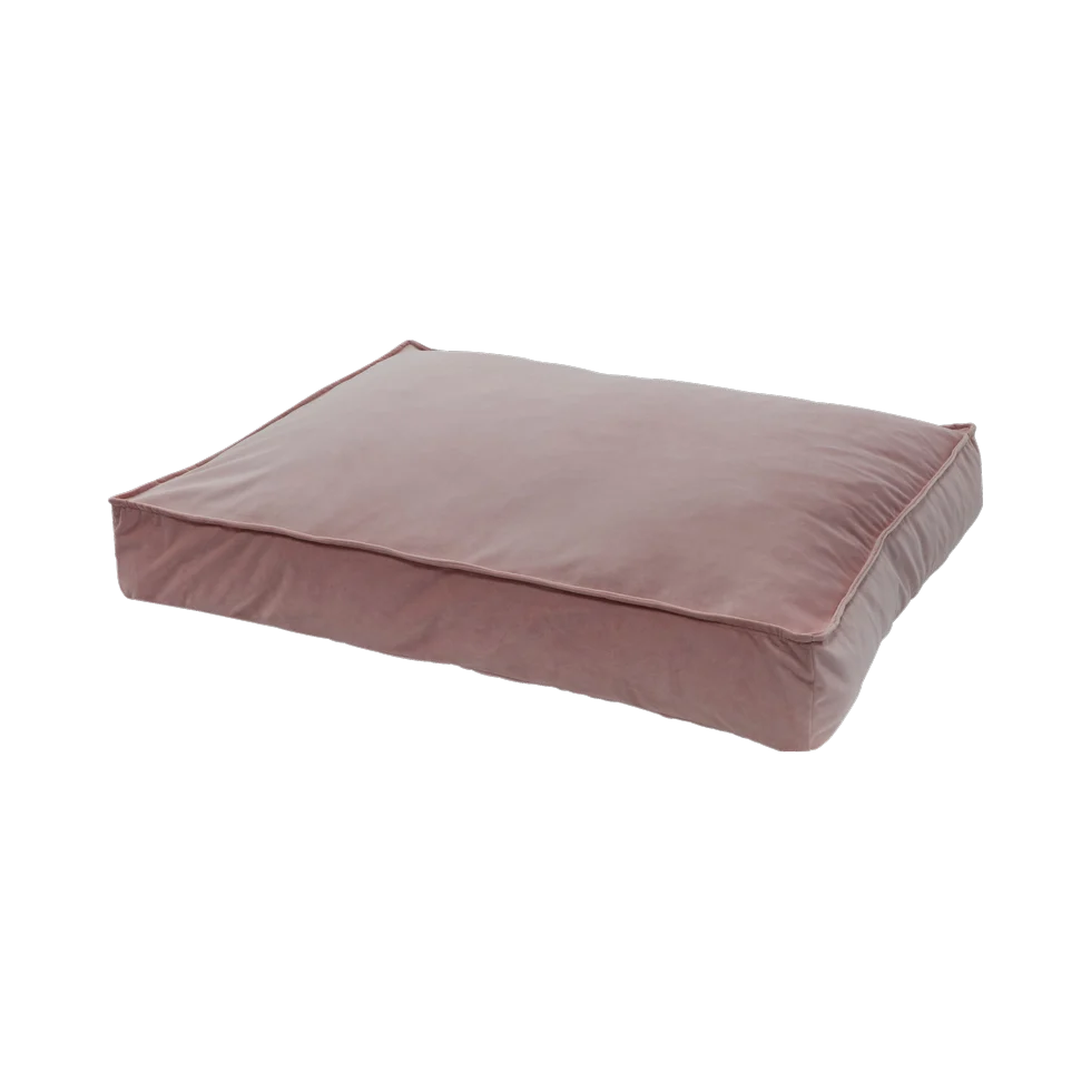 Rosa Hundekissen aus Velours, M 100 x 70 x 15 cm – Madison Velours Lounge Cushion – Bild 2