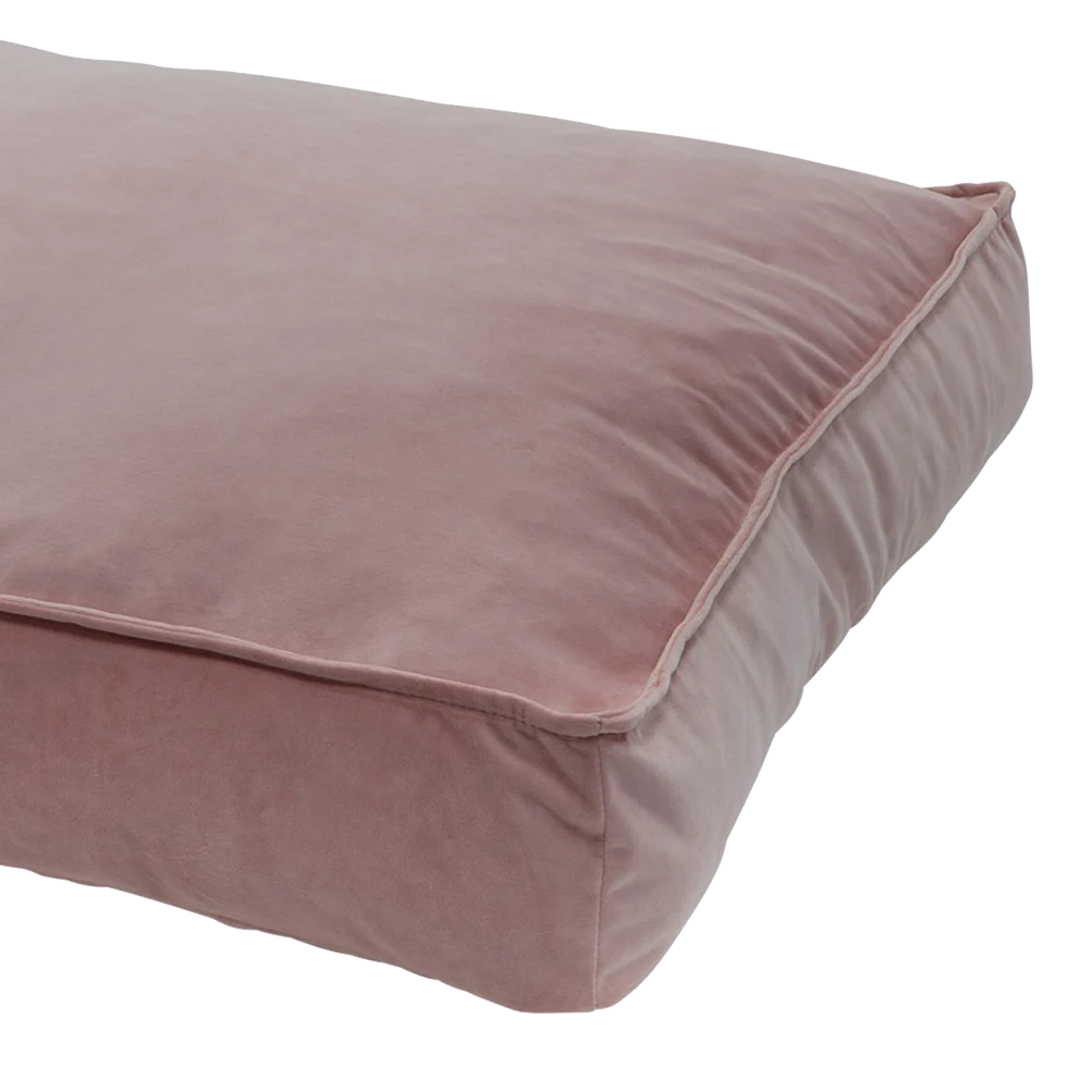 MADI08102.png Rosa Hundekissen aus Velours, M 100 x 70 x 15 cm – Madison Velours Lounge Cushion – Bild 1