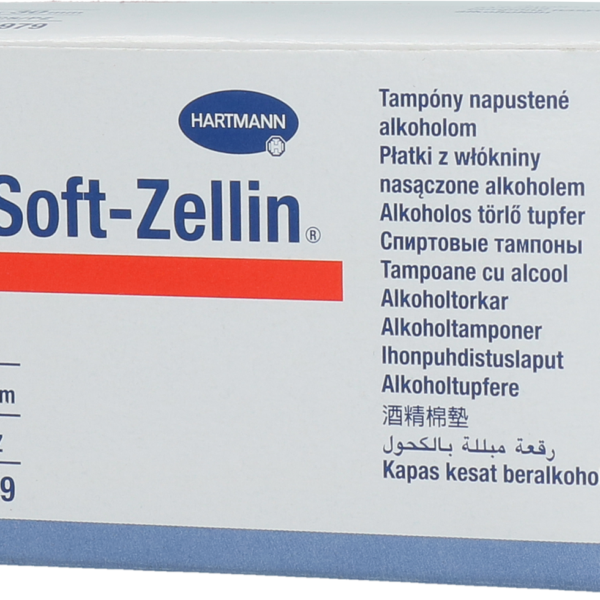 Alkoholtupfer zur Reinigung des Strichkanals – Hartmann Soft-Zellin