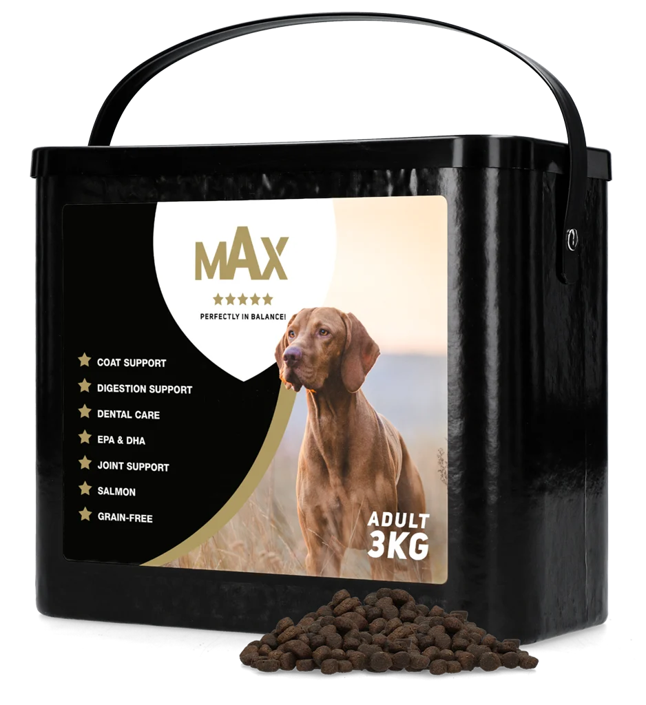 MAXA014.png Getreidefreies Hundefutter mit Lachs, 3 kg – Max Adult – Bild 1