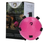 Pferdespielball mit Gummibändern, 19 cm, Rosa – Excellent Horse Fun Play Ball