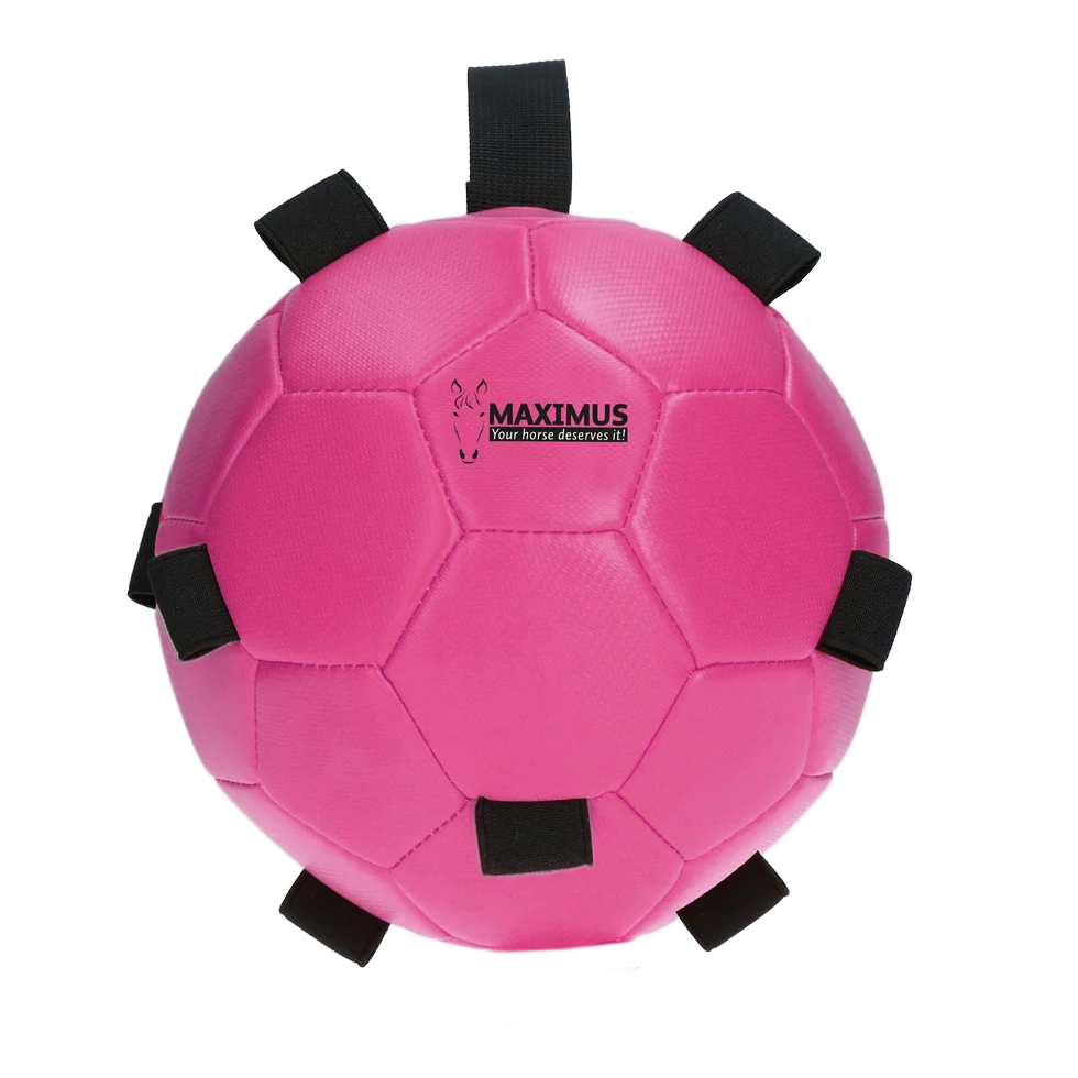 Pferdespielball mit Gummibändern, 19 cm, Rosa – Excellent Horse Fun Play Ball – Bild 2