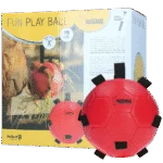 Pferdespielball mit Elastikbändern, 19 cm, Rot – Excellent Horse Fun Play Ball
