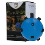 Pferdespielball mit Elastikbändern, 19 cm, Blau – Excellent Horse Fun Play Ball