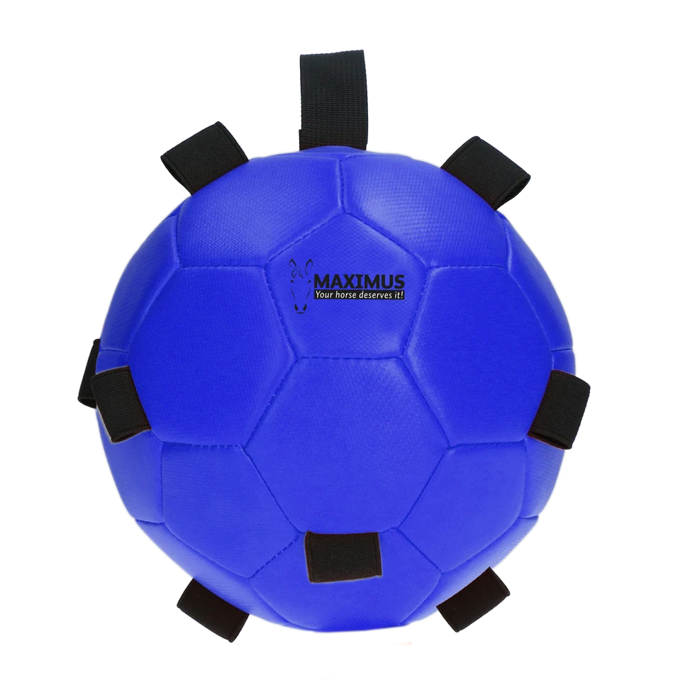Pferdespielball mit Elastikbändern, 19 cm, Blau – Excellent Horse Fun Play Ball – Bild 2