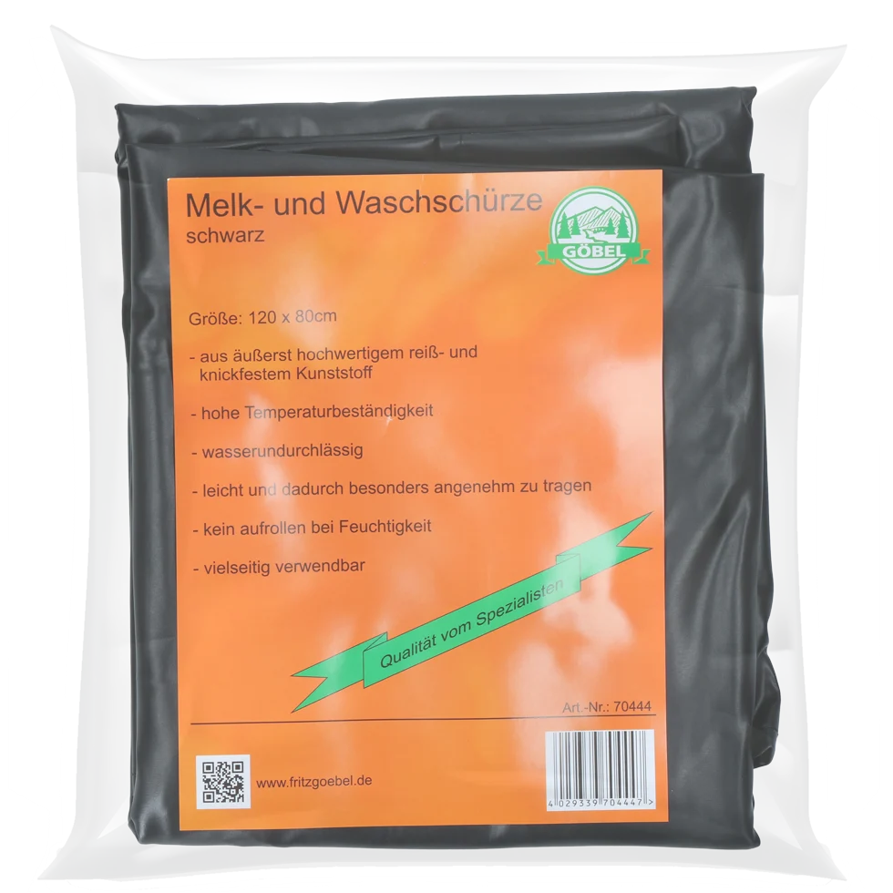 Wasserdichte Melkschürze, schwarz, 80 x 120 cm – Bild 2