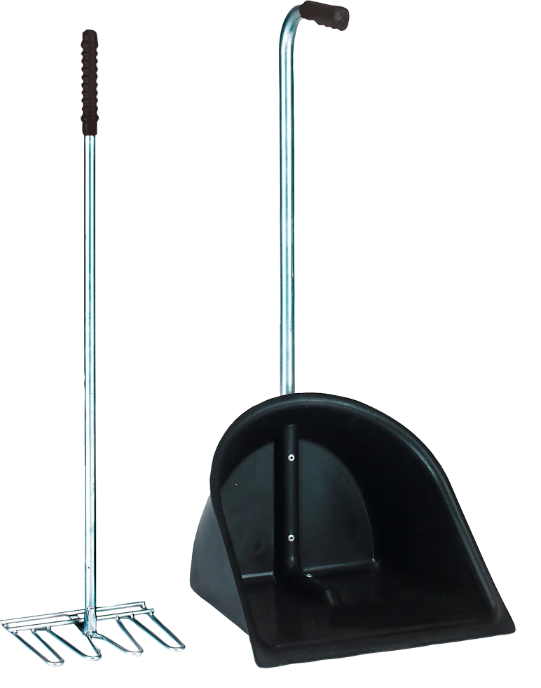 MEST00011.png Mistboy Set mit Schaufel 78 cm und Rechen 85 cm Schwarz – Bild 1