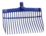 Kunststoffmistgabel ohne Stiel, Blau, 41 x 36 x 11 cm – Vplast