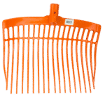 Kunststoff Mistgabel ohne Stiel, Orange, 41 x 36 x 11 cm – Vplast