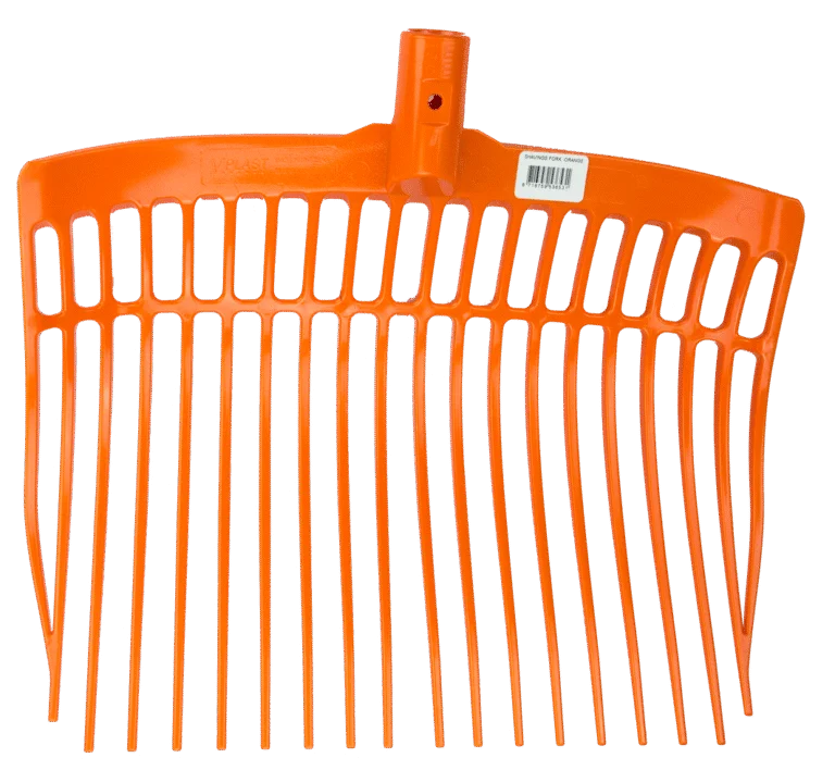 Kunststoff Mistgabel ohne Stiel, Orange, 41 x 36 x 11 cm – Vplast