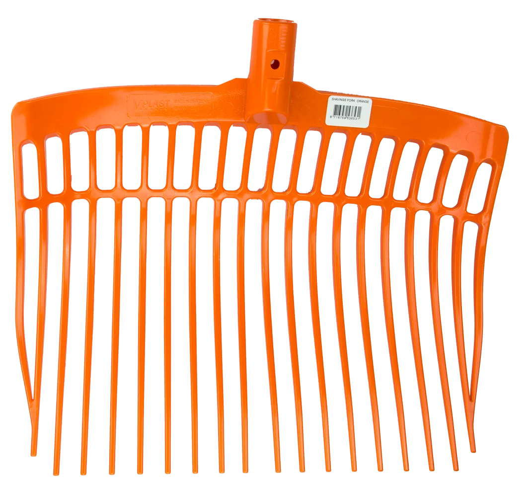 Kunststoff Mistgabel ohne Stiel, Orange, 41 x 36 x 11 cm – Vplast – Bild 1