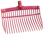 Kunststoffmistgabel ohne Stiel, Rosa, 41 x 36 x 11 cm – Vplast