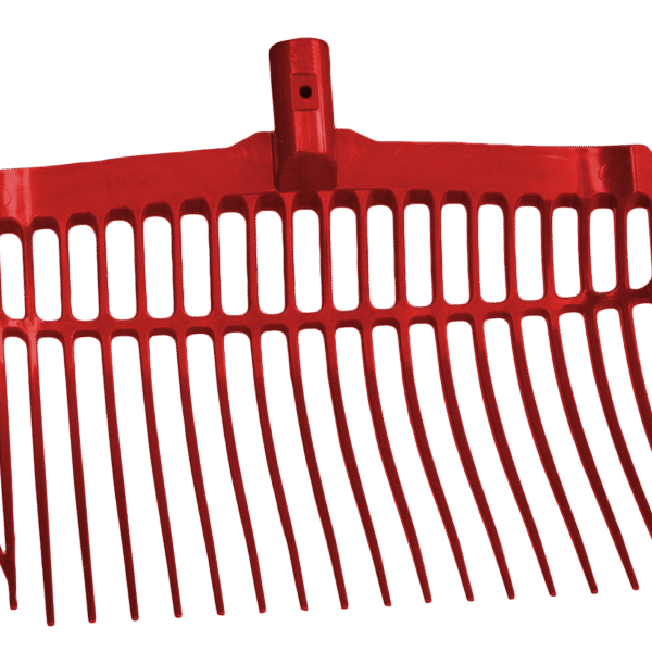 Mistgabel aus Kunststoff ohne Stiel, Rot, 41 x 36 x 11 cm – Vplast