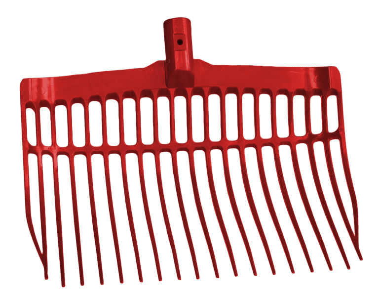 Mistgabel aus Kunststoff ohne Stiel, Rot, 41 x 36 x 11 cm – Vplast