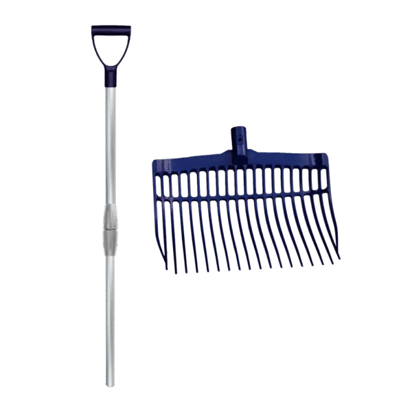 Kunststoffmistgabel mit Aluminiumstiel Blau – Vplast