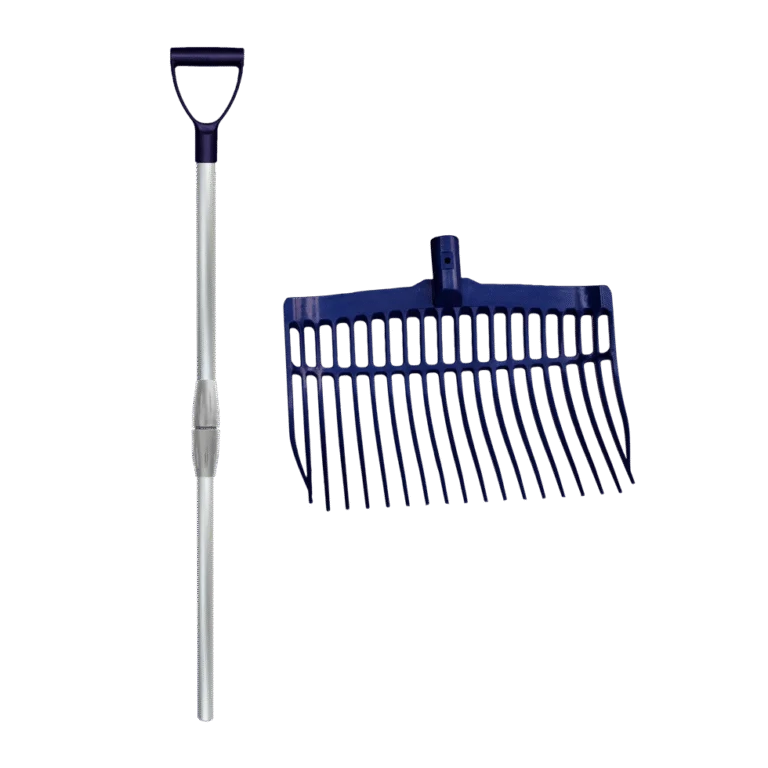 Kunststoffmistgabel mit Aluminiumstiel Blau – Vplast