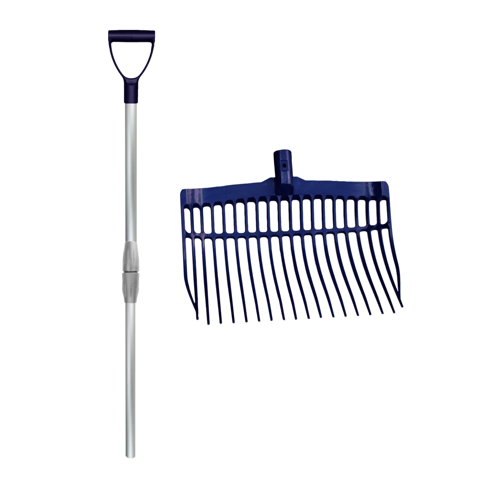 Kunststoffmistgabel mit Aluminiumstiel Blau – Vplast – Bild 1