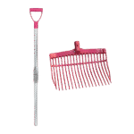 Kunststoff Mistgabel mit Aluminiumstiel Rosa – Vplast – Bild 2