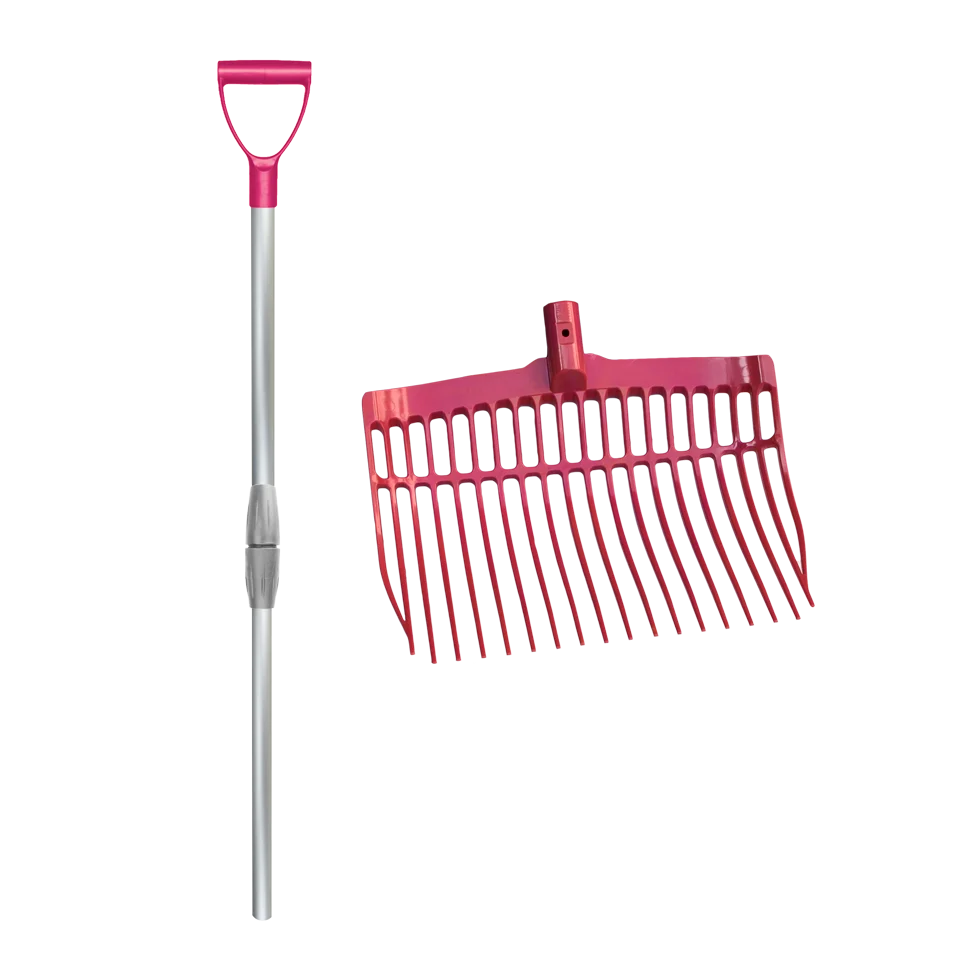 Kunststoff Mistgabel mit Aluminiumstiel Rosa – Vplast – Bild 2