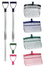 Kunststoffmistgabel mit Aluminiumstiel Blau – Vplast – Bild 2