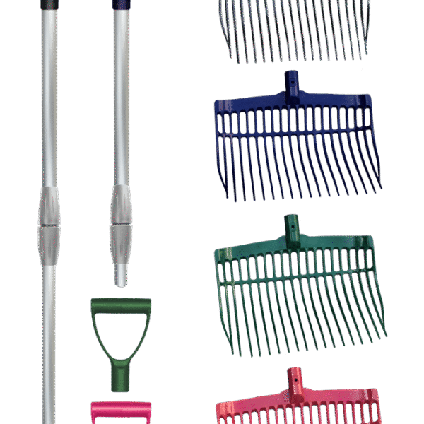 Kunststoffmistgabel mit Aluminiumstiel Schwarz – Vplast