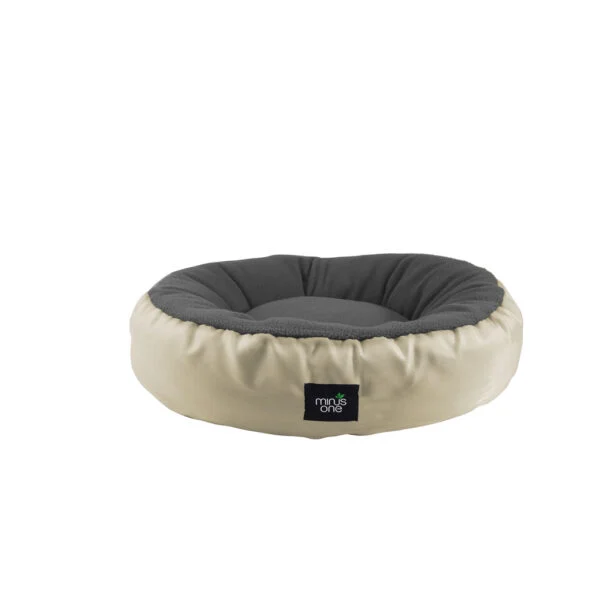 Hundebett mit Liegefläche aus Fleece, Grau M – Minus One Snuggle Pet Bed