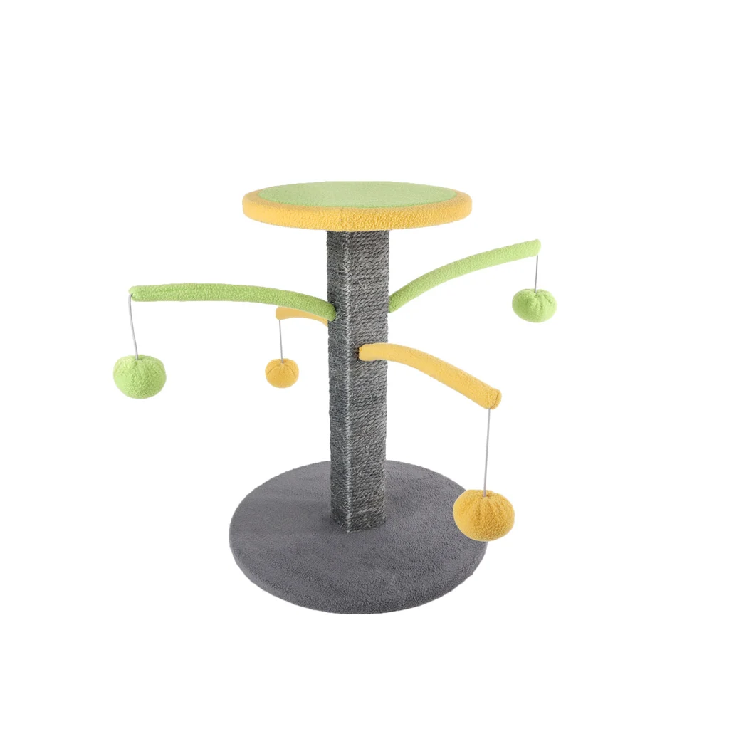 Kratzbaum mit Sisalseil und Spielbällen – Minus One Cat Furniture – Bild 1