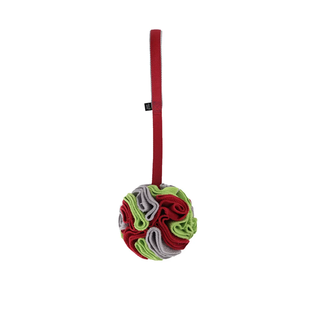 MINU37142.jpg Zerrspielzeug für Hunde mit Fleece und Ball – Minus One Fleece Dog Tug Toy – Bild 1