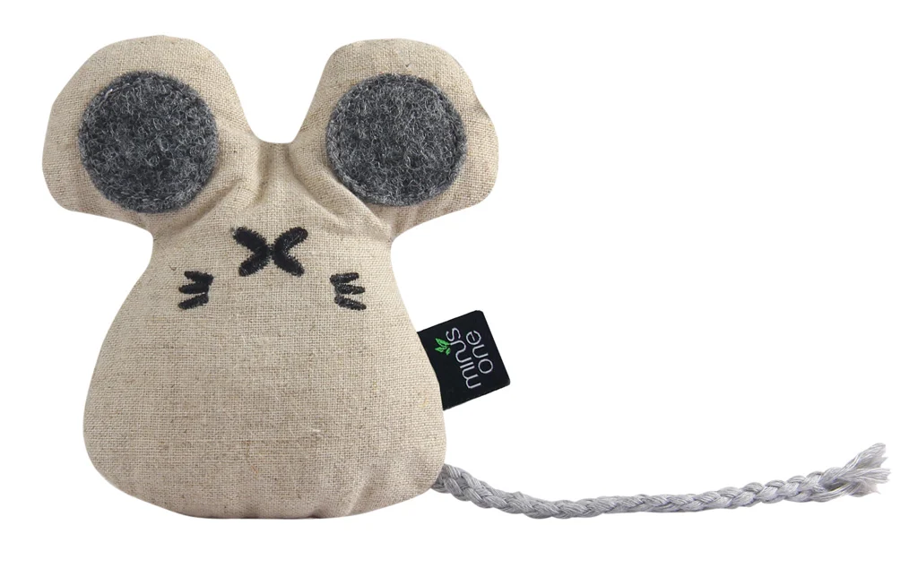 MINU37372.jpg Katzenspielzeug in Mausform mit Katzenminze, 9 x 9,5 x 2,5 cm – Minus One Docile Buddy Cat Toy Mouse – Bild 1