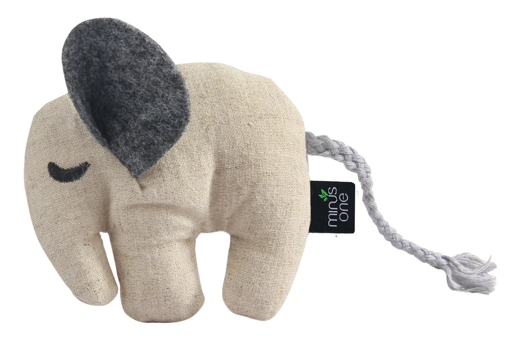 MINU37374.jpg Katzenspielzeug in Elefantenform mit Katzenminze, 9,5 x 8,5 x 2,5 cm – Minus One Docile Buddy Cat Toy Elephant – Bild 1