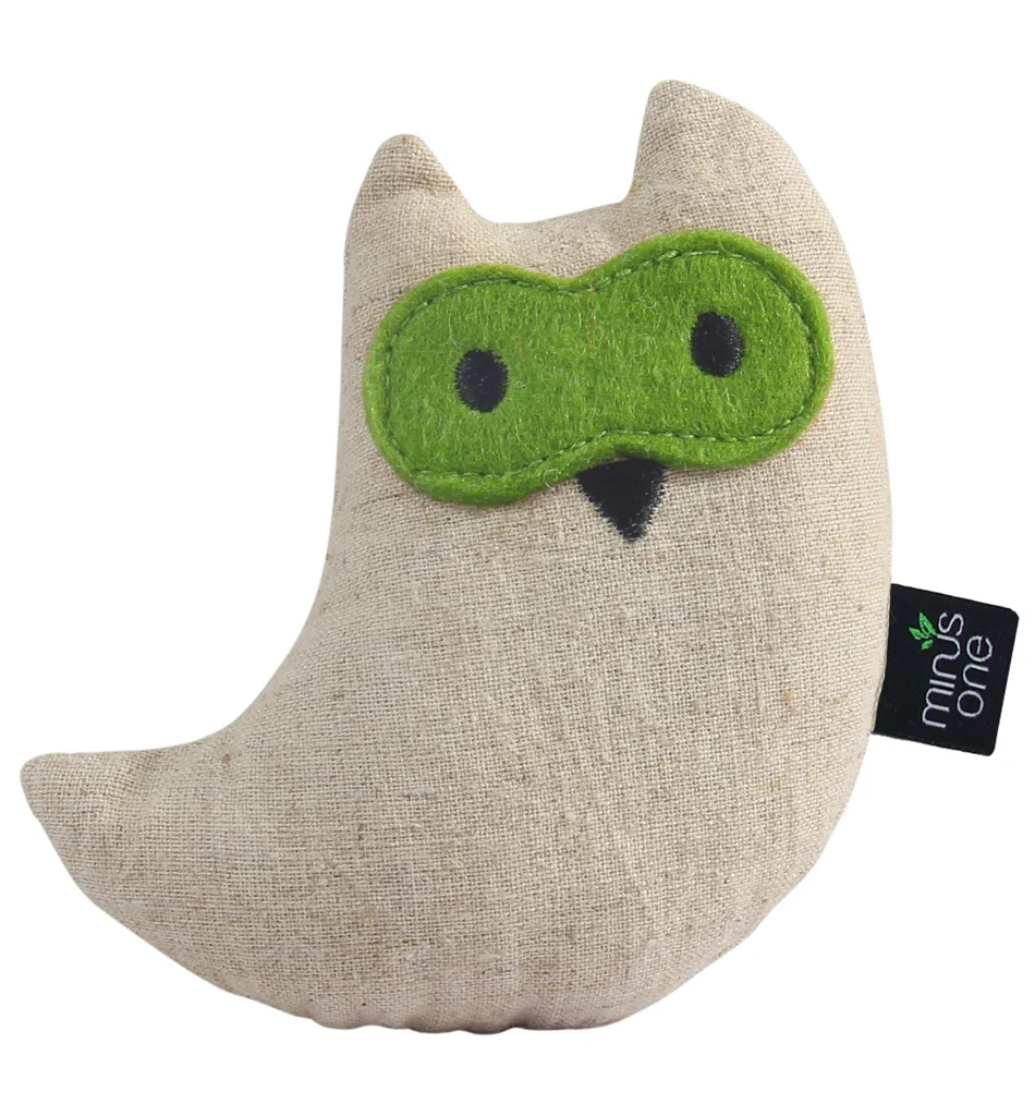 Katzenspielzeug in Eulenform mit Katzenminze, 10,5 x 9,5 x 2,5 cm – Minus One Docile Buddy Cat Toy Owl – Bild 1