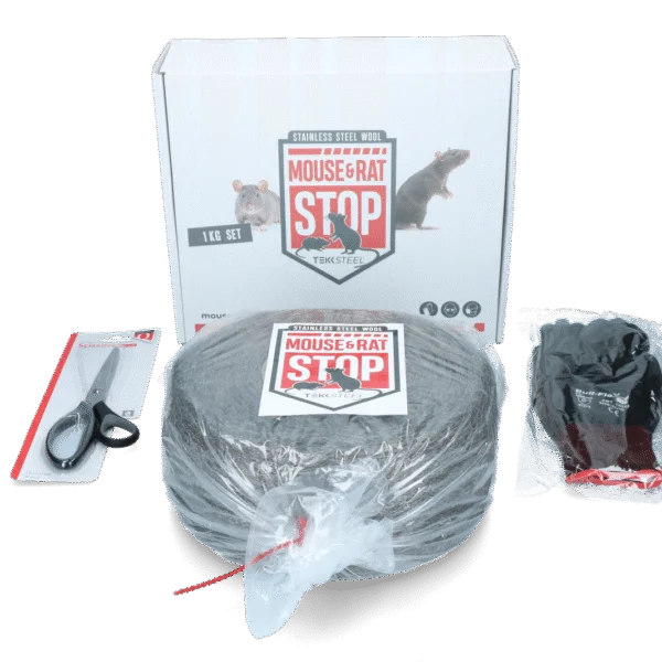 Edelstahl Stahlwolle für Mäuse und Ratten, Set mit 1 kg – Mouse & Rat Stop