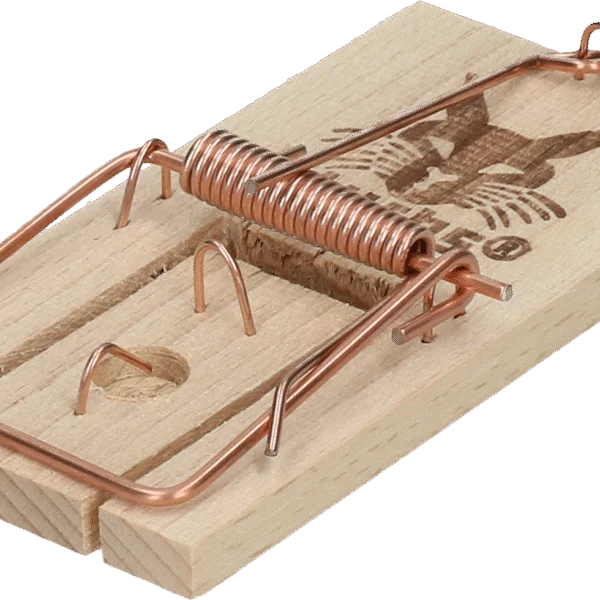Holz Mausefalle mit Stahlfeder, 9,5 x 4,8 cm – Luchs