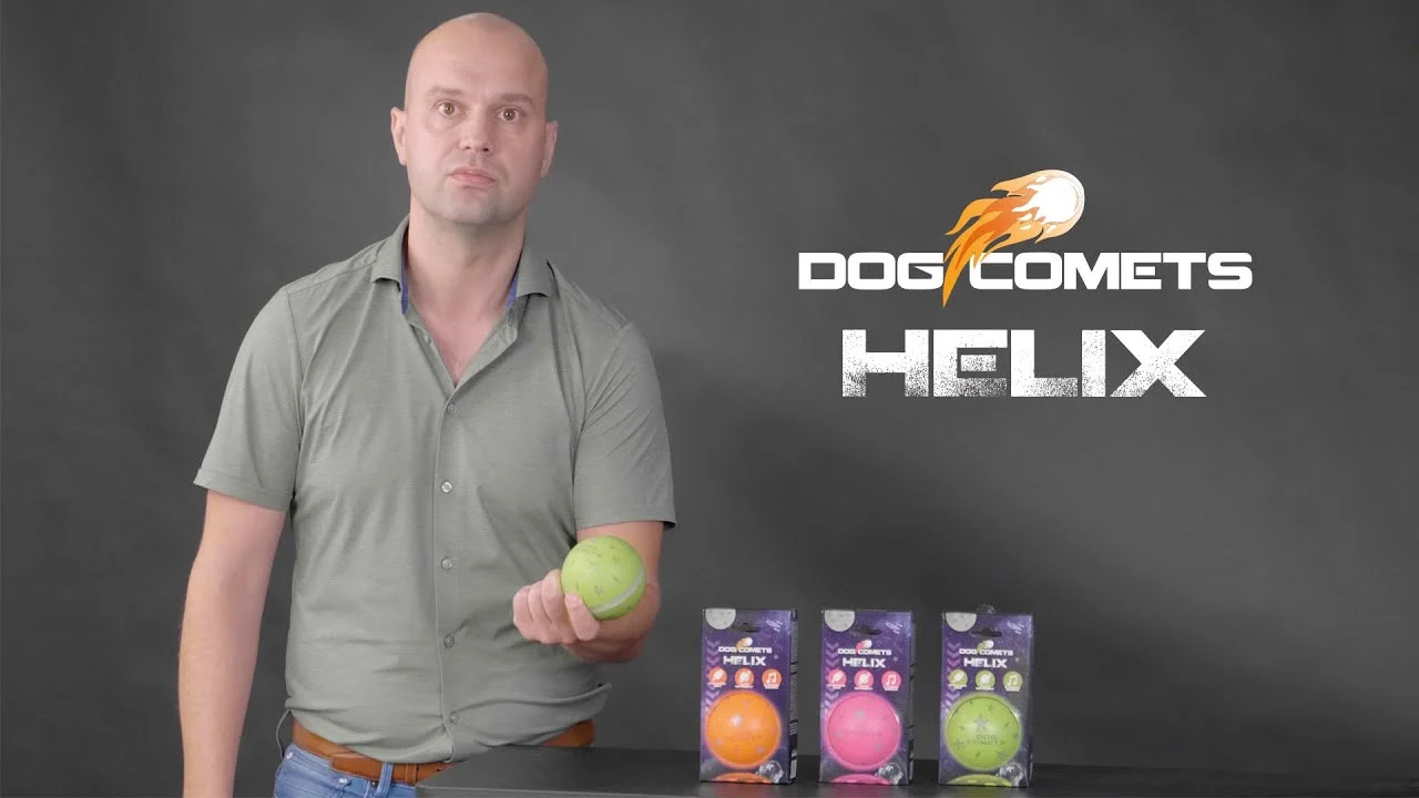 Hundeball mit automatischer Bewegung und Tiergeräuschen, Grün – Dog Comets Helix – Bild 3