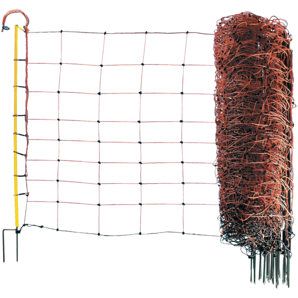 Schafnetz 50 m, 90 cm hoch, mit Doppelspitze